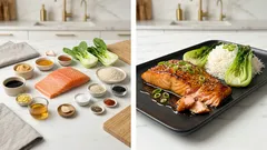 Łosoś w glazurze miso i miodu z pak choy – prosty obiad z efektem jak z restauracji