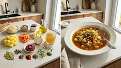 Wegański kapuśniak z kiszonej kapusty – sycący trik z pieczonym granulatem sojowym