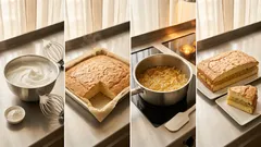 Szarlotka królewska na biszkopcie – warstwowe ciasto z jabłkami i kremem mascarpone