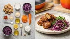 Seitanowe nuggetsy z patelni – chrupiące w 15 minut, z sosem czosnkowym