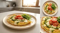 Omlet z pesto i mozzarellą — śniadanie jak z włoskiej kawiarni w 10 minut