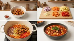 Zupa gulaszowa z fasolą i tempehem – gęsta, rozgrzewająca i bez mięsa