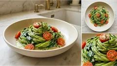 Makaron w kremowym sosie z nerkowców i tofu – szybki, roślinny obiad