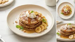 Puszyste pancakes bananowe z jogurtem – prosty trik z ubijanymi jajkami