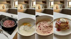 Placki z rabarbarem na jogurcie – puszyste i gotowe w kilkanaście minut