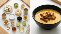 Złota zupa z tofu i edamame – kremowa kokosowa curry na szybki obiad
