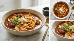 Wegańska zupa à la lasagne – gęsta, pomidorowa i naprawdę sycąca