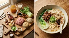 Kremowy tantanmen ramen w domu: sezamowe tare i aromatyczne mięso krok po kroku