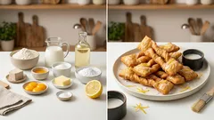 Faworki drożdżowe z lukrem cytrynowym – puszyste, lekkie i zawsze się udają